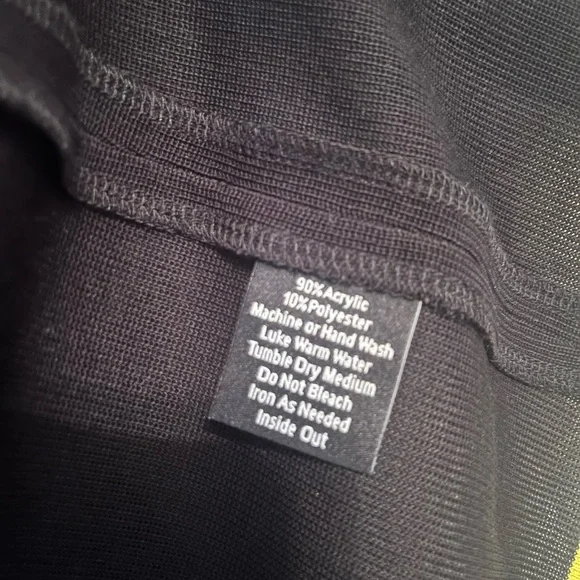 Exclusively Misook black yellow zip cardigan sweater women’s size xs x-small - Picture 4 of 4